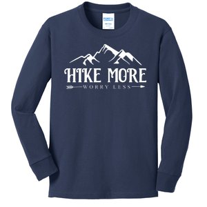 Hike More Worry Less Kids Long Sleeve Shirt