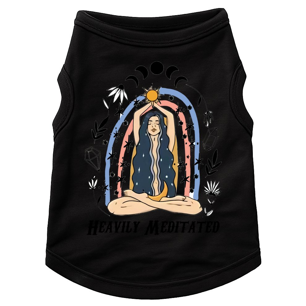 Heavily Meditated Witchcraft Witchy Spiritual Crystal Lover Meaningful Gift Doggie Tank