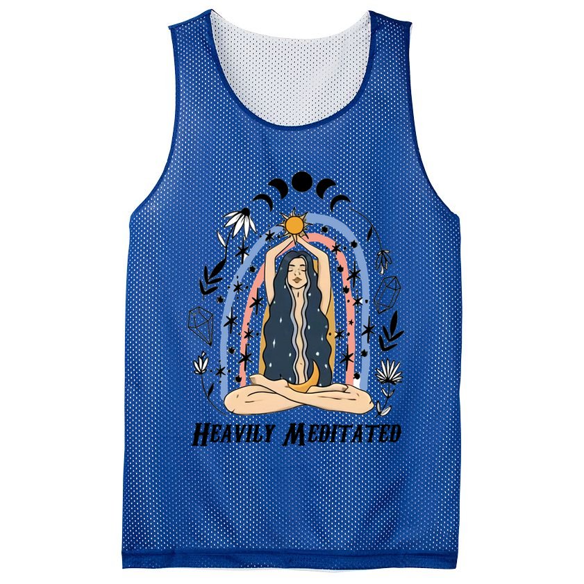 Heavily Meditated Witchcraft Witchy Spiritual Crystal Lover Meaningful Gift Mesh Reversible Basketball Jersey Tank
