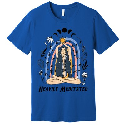 Heavily Meditated Witchcraft Witchy Spiritual Crystal Lover Meaningful Gift Premium T-Shirt