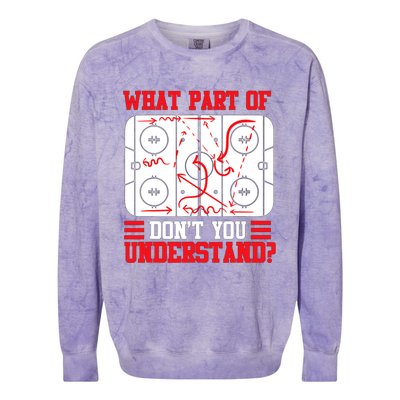 Hockey Mastery: What Part DonT You Get? Cute Gift Colorblast Crewneck Sweatshirt