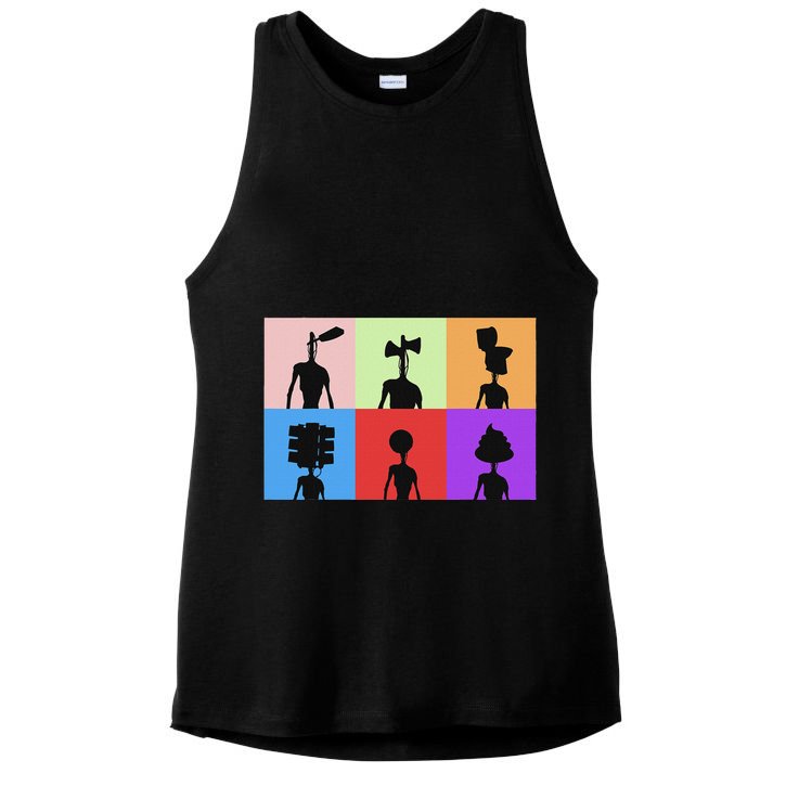 Horror Monster With Sirens For Heads Horror Ladies PosiCharge Tri-Blend Wicking Tank