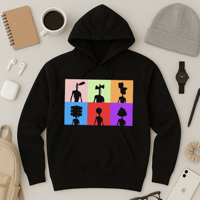 Horror Monster With Sirens For Heads Horror Hoodie