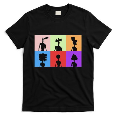 Horror Monster With Sirens For Heads Horror T-Shirt