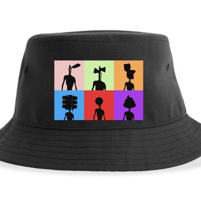 Horror Monster With Sirens For Heads Horror Sustainable Bucket Hat