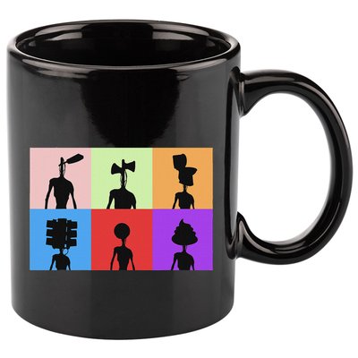 Horror Monster With Sirens For Heads Horror 11oz C Handle Ceramic Mug
