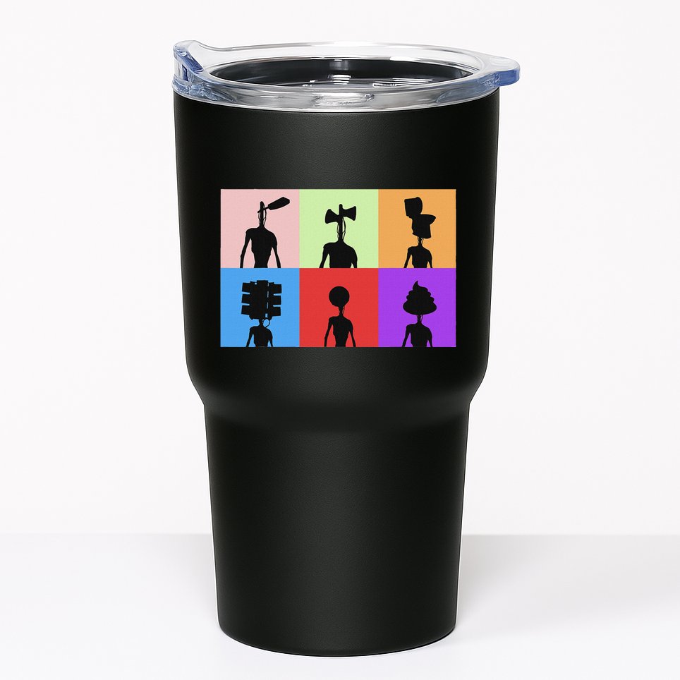 Horror Monster With Sirens For Heads Horror Tumbler