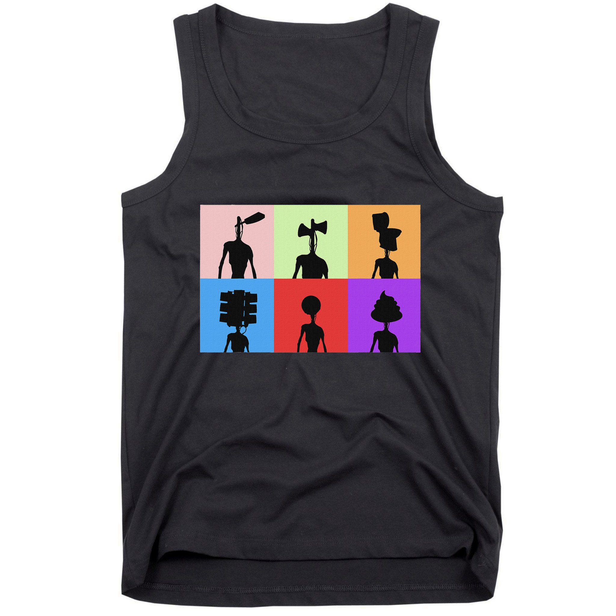 Horror Monster With Sirens For Heads Horror Tank Top