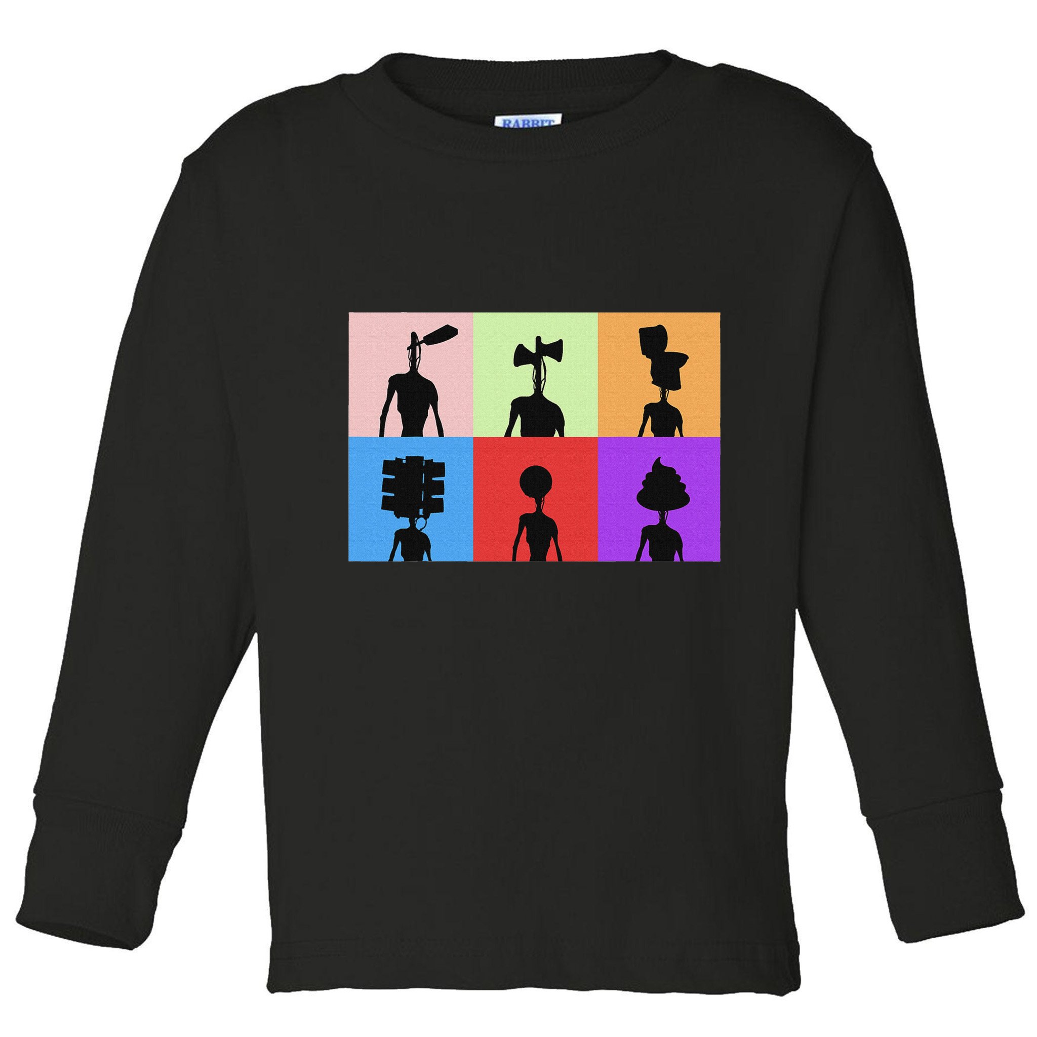 Horror Monster With Sirens For Heads Horror Toddler Long Sleeve Shirt