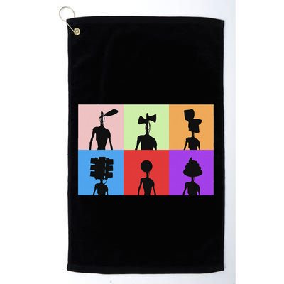 Horror Monster With Sirens For Heads Horror Golf Towel