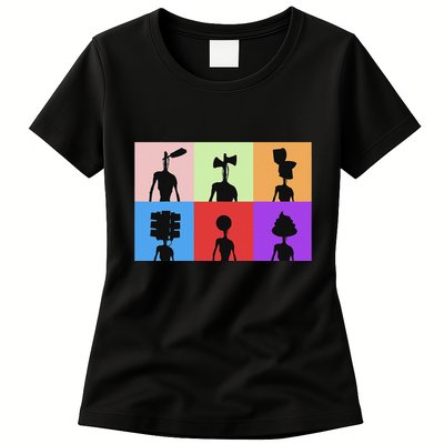 Horror Monster With Sirens For Heads Horror Womens T-Shirt