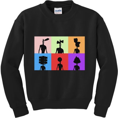 Horror Monster With Sirens For Heads Horror Kids Sweatshirt