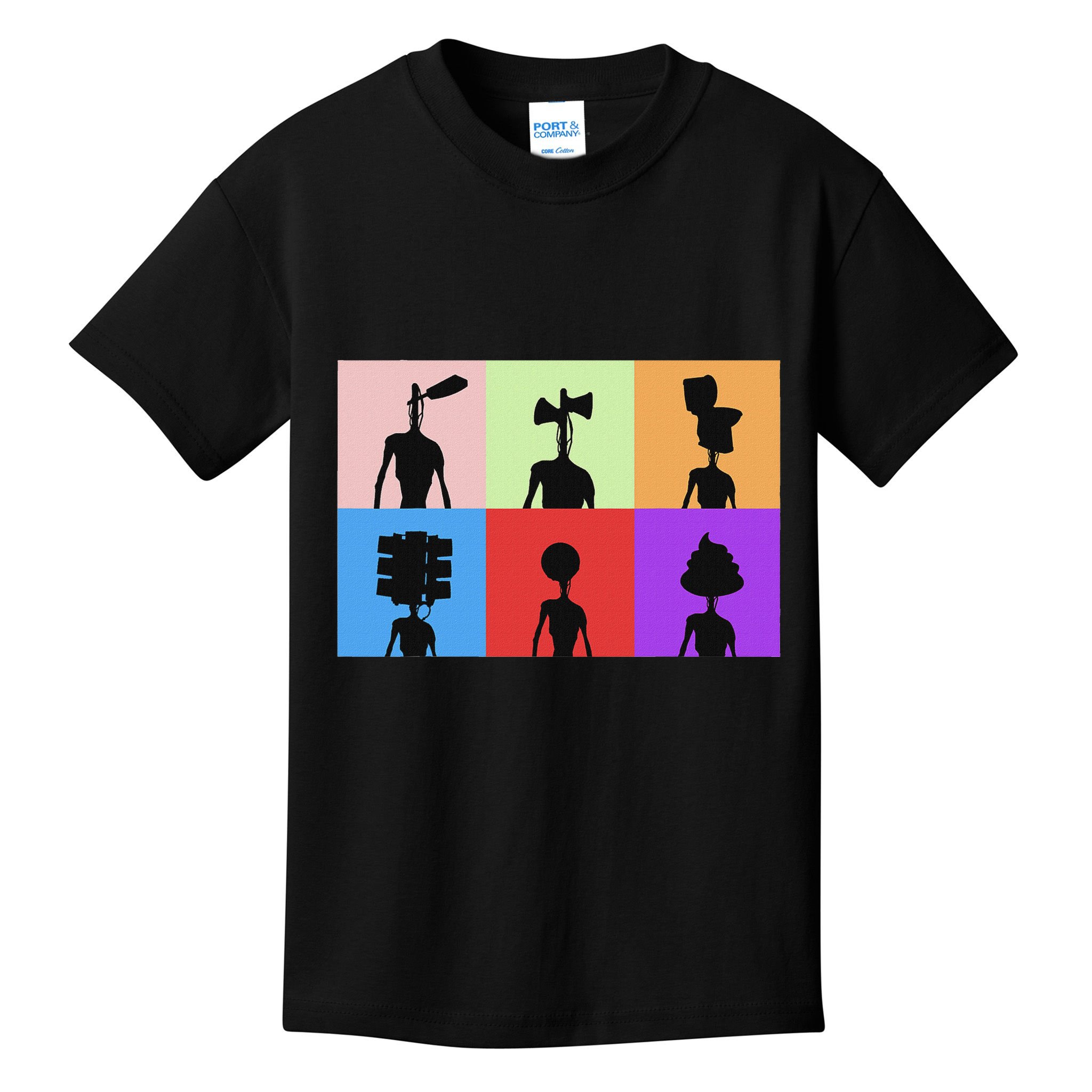 Horror Monster With Sirens For Heads Horror Kids T-Shirt