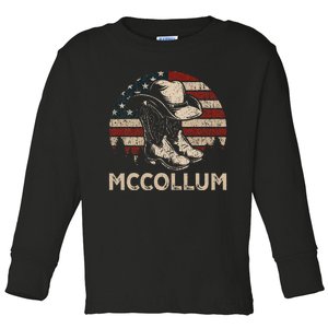 Howdy Mccollum Western Mccollum Punchy Cowboy Cowgirl Style Toddler Long Sleeve Shirt