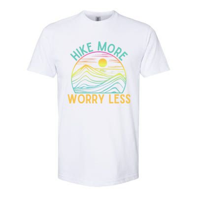 Hike More Worry Less Hiking Camping Gear Meaningful Gift Softstyle® CVC T-Shirt