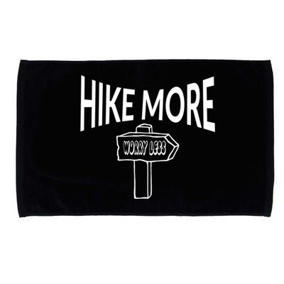 Hike More Worry Less Camping Gift Microfiber Hand Towel