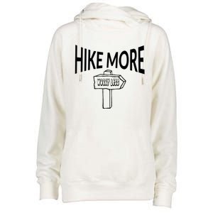 Hike More Worry Less Camping Gift Womens Funnel Neck Pullover Hood