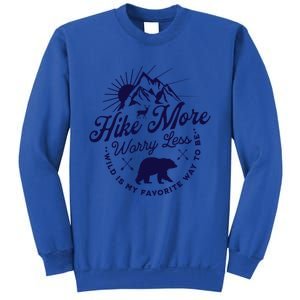 Hike More Worry Less Camping Summer Vacation Mountain Gift Sweatshirt