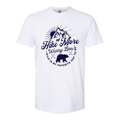 Hike More Worry Less Camping Summer Vacation Mountain Gift Softstyle® CVC T-Shirt