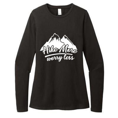 Hike More Worry Less For Hiking And Camping Gift Womens CVC Long Sleeve Shirt