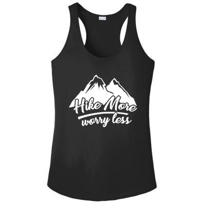 Hike More Worry Less For Hiking And Camping Gift Ladies PosiCharge Competitor Racerback Tank