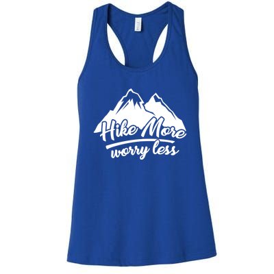 Hike More Worry Less For Hiking And Camping Gift Women's Racerback Tank