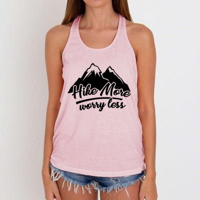 Hike More Worry Less For Hiking And Camping Gift Women's Knotted Racerback Tank