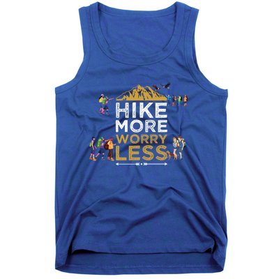 Hike More Worry Less Adults Camping Funny Gift Tank Top