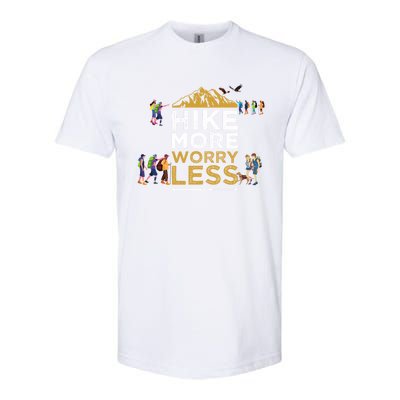 Hike More Worry Less Adults Camping Funny Gift Softstyle CVC T-Shirt