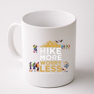 Hike More Worry Less Adults Camping Funny Gift Coffee Mug