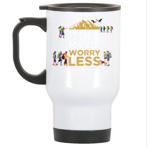 Hike More Worry Less Adults Camping Funny Gift Stainless Steel Travel Mug