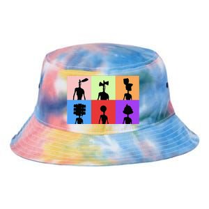 Horror Monster With Sirens For Heads Tie Dye Newport Bucket Hat