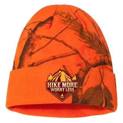 Hike More Worry Less Gift For Hikers Funny Hiking Camping Cool Gift Kati Licensed 12" Camo Beanie