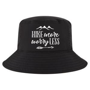 Hike More Worry Less Hiking Camping Gift Cool Comfort Performance Bucket Hat