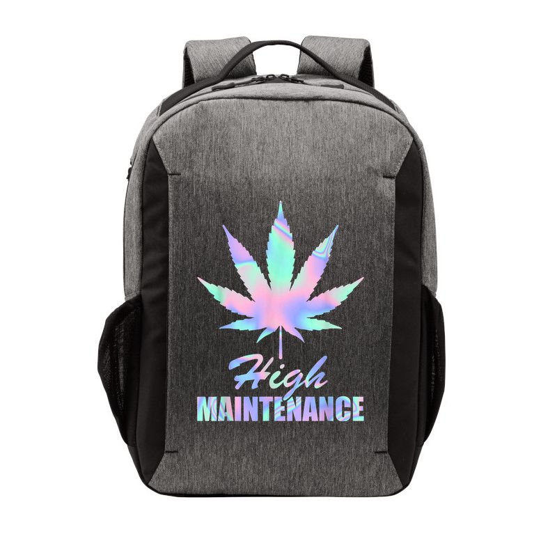 High Maintenance Weed Cannabis Pocket 420 THC Stoner Gift Vector Backpack