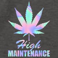 High Maintenance Weed Cannabis Pocket 420 THC Stoner Gift Vector Backpack