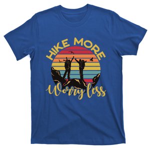 Hike More Worry Less Hiking Hiker Travel Camping Meaningful Gift T-Shirt