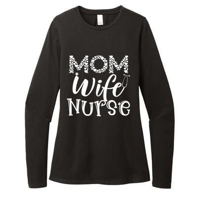 Heart Mom Wife Nurse Great Gift Stethoscope Wife Nurse Mom Gift Womens CVC Long Sleeve Shirt