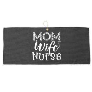 Heart Mom Wife Nurse Great Gift Stethoscope Wife Nurse Mom Gift Large Microfiber Waffle Golf Towel