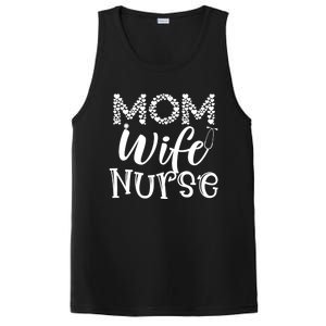 Heart Mom Wife Nurse Great Gift Stethoscope Wife Nurse Mom Gift PosiCharge Competitor Tank