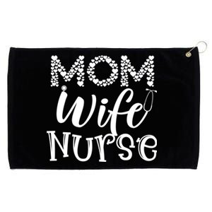 Heart Mom Wife Nurse Great Gift Stethoscope Wife Nurse Mom Gift Grommeted Golf Towel