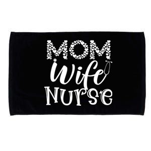 Heart Mom Wife Nurse Great Gift Stethoscope Wife Nurse Mom Gift Microfiber Hand Towel