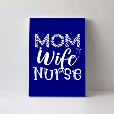 Heart Mom Wife Nurse Great Gift Stethoscope Wife Nurse Mom Gift Canvas