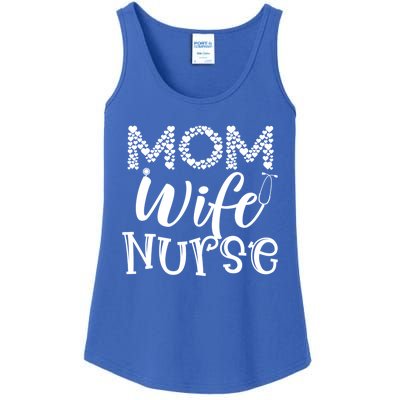 Heart Mom Wife Nurse Great Gift Stethoscope Wife Nurse Mom Gift Ladies Essential Tank