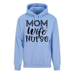 Heart Mom Wife Nurse Great Gift Stethoscope Wife Nurse Mom Gift Unisex Surf Hoodie