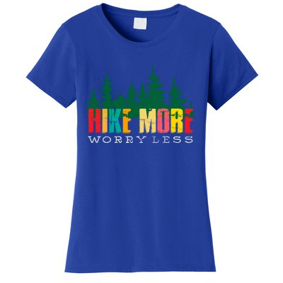 Hike More Worry Less Mountain Camping Gift Women's T-Shirt