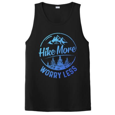 Hike More Worry Less Gift Funny Hiking Camping Lovers Hiker Gift PosiCharge Competitor Tank