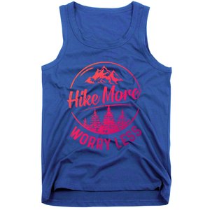 Hike More Worry Less Gift Funny Hiking Camping Lovers Hiker Gift Tank Top