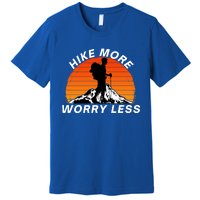 Hike More Worry Less Social Distancing Hiking Nature Camping Gift Premium T-Shirt