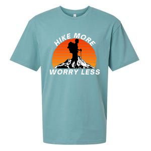 Hike More Worry Less Social Distancing Hiking Nature Camping Gift Sueded Cloud Jersey T-Shirt